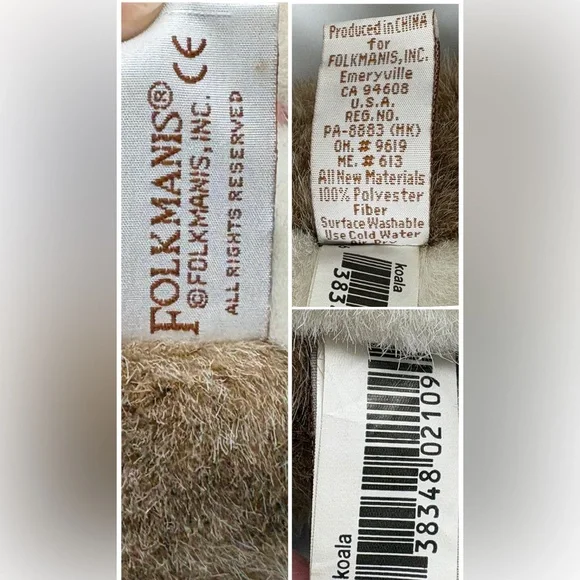 Folkmanis Full Body Hand Puppet 15" KOALA BEAR Plush And EUCALYPTUS W/Tags Read - Picture 12 of 16